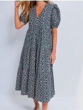 blue dress for baby girl Wendy Dress (Floral Blue Chiffon) 8Y